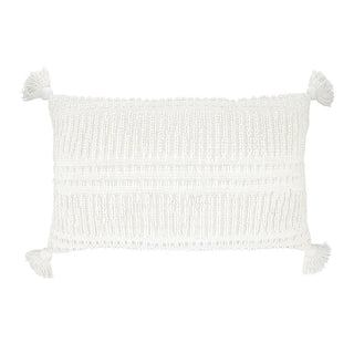 Dot & Dash Lumbar Pillow - White