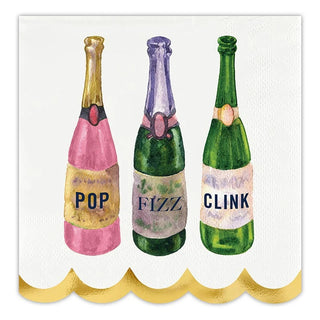 Pop Fizz Clink Scalloped Napkins