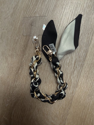 Scarf and Gold Bag Chain