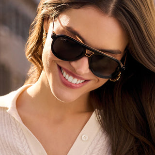 DIFF Tosca III Sunglasses - Black + Grey Polarized