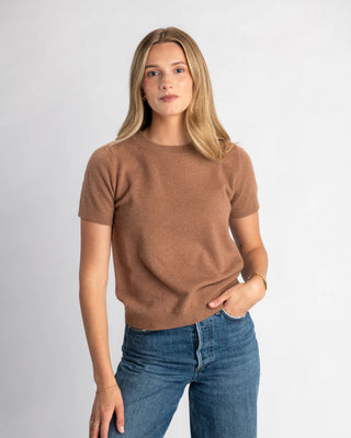 Archer Gray Short Sleeve Cashmere Tee / Mocha