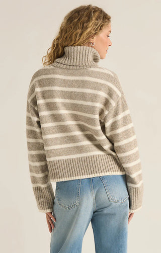 Josephine Stripe Sweater / Heather Taupe / Z Supply