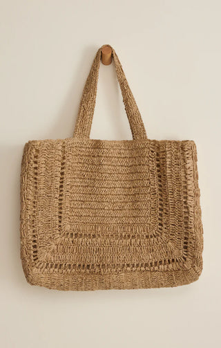 Hideaway Raffia Tote Natural // Z Supply