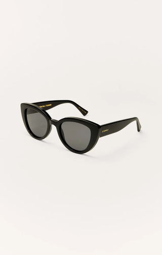 Golden Hour Polished Black - Grey Sunglasses // Z Supply