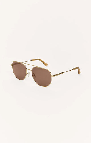 Highway Satin Gold - Brown Polarized Sunglasses / Z Supply