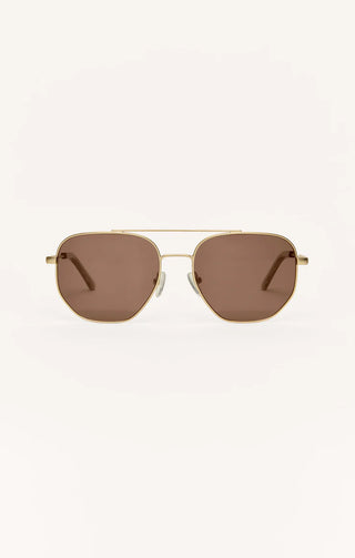 Highway Satin Gold - Brown Polarized Sunglasses / Z Supply