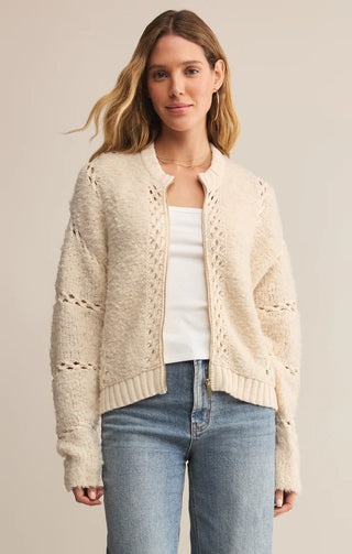 Sundance Zip-Up Sweater Jacket / Crystal / Z Supply