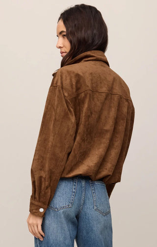 Corin Bubble Hem Jacket - Saddle Suede // Z Supply