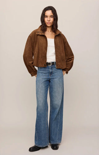 Corin Bubble Hem Jacket - Saddle Suede // Z Supply