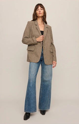 Evan Houndstooth Check Blazer - Dark Chocolate // Z Supply
