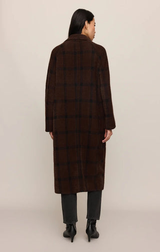 Crosby Plaid Cocoon Coat - Dark Chocolate // Z Supply