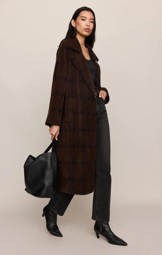 Crosby Plaid Cocoon Coat - Dark Chocolate // Z Supply
