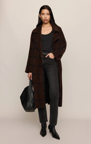 Crosby Plaid Cocoon Coat - Dark Chocolate // Z Supply