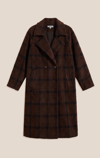 Crosby Plaid Cocoon Coat - Dark Chocolate // Z Supply