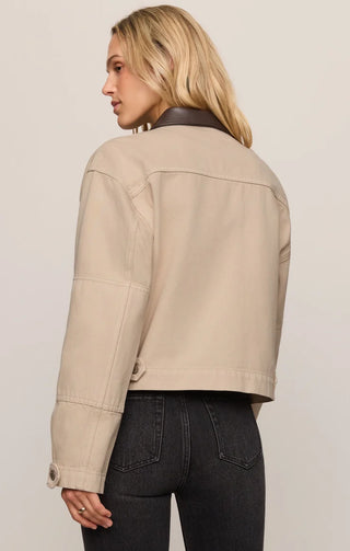 Rey Cropped Denim Chore Jacket - Soapstone // Z Supply