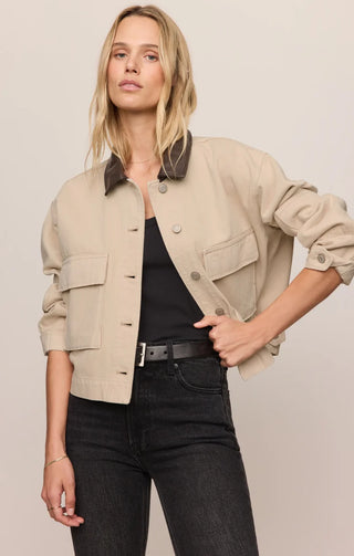 Rey Cropped Denim Chore Jacket - Soapstone // Z Supply