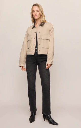Rey Cropped Denim Chore Jacket - Soapstone // Z Supply
