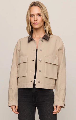 Rey Cropped Denim Chore Jacket - Soapstone // Z Supply