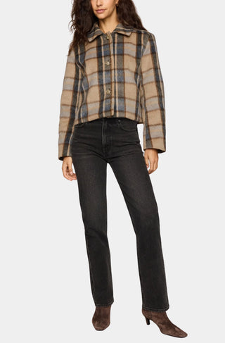 Petra Plaid Shrunken Jacket - Light Toffee // Z Supply