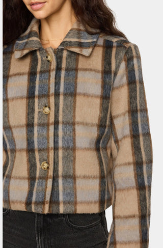 Petra Plaid Shrunken Jacket - Light Toffee // Z Supply