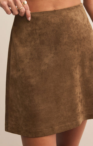Ciera Faux Suede Mini Skirt / Coconut / Z Supply
