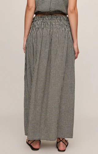 Brooke Gingham Maxi Skirt - Black // Z Supply