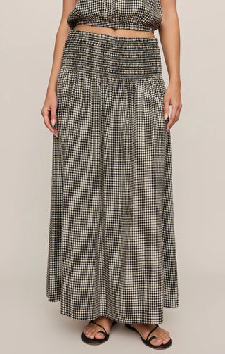 Brooke Gingham Maxi Skirt - Black // Z Supply
