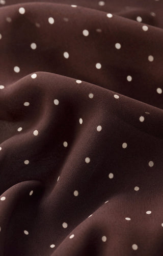 Eda Polka Dot Mesh Midi Skirt - Dark Chocolate // Z Supply