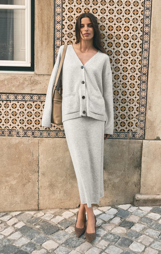 Cozy Moment Sweater Midi Skirt - Feather Grey // Z Supply