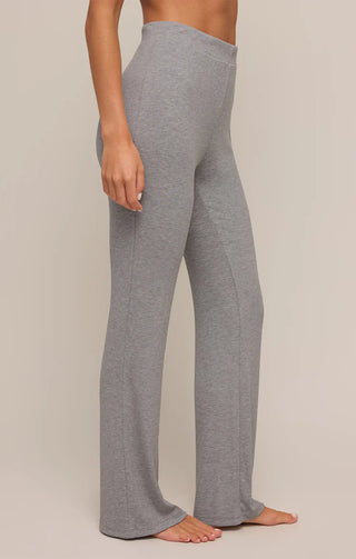 Z Supply On The Coast Modal Rib Pant Classic Heather Grey