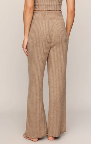 Dawn Smocked Rib Pant - Light Toffee // Z Supply