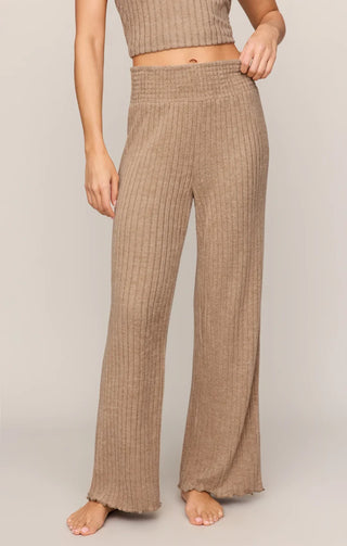 Dawn Smocked Rib Pant - Light Toffee // Z Supply