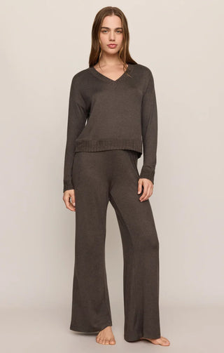 Dawn Smocked Soft Knit Silky Jersey Pant - Cocoa Bean // Z Supply