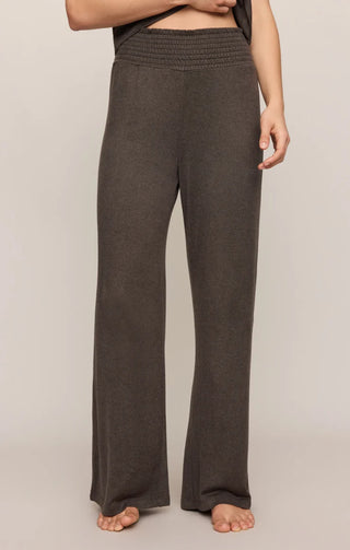 Dawn Smocked Soft Knit Silky Jersey Pant - Cocoa Bean // Z Supply