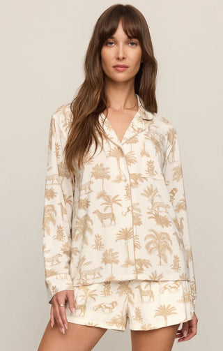 Safari PJ Long Sleeve Top - Bone // Z Supply