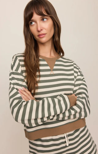 Low Key Stripe Sweatshirt - Monstera // Z Supply