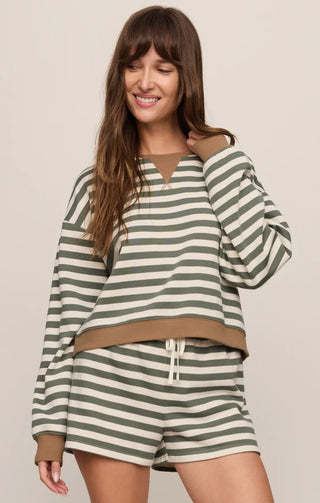 Low Key Stripe Sweatshirt - Monstera // Z Supply