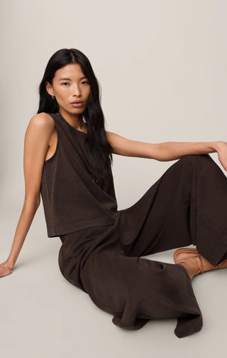 Scout Jersey Crop Flare Pant - Dark Chocolate // Z Supply