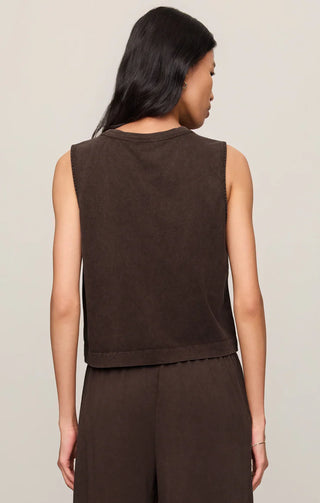Sloane Jersey Muscle Tank - Dark Chocolate // Z Supply