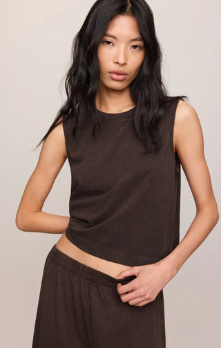 Sloane Jersey Muscle Tank - Dark Chocolate // Z Supply