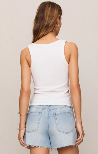 Rowe Scoop Neck Tank - White // Z Supply
