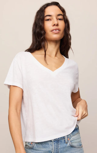 Nomad V-Neck Tee - White // Z Supply