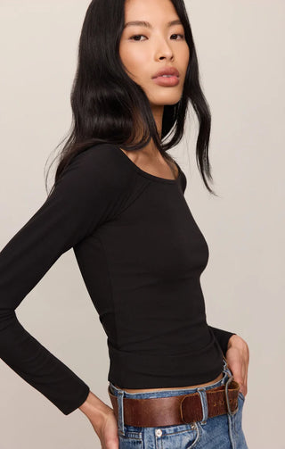 Sabrina Second Skin Top - Black // Z Supply