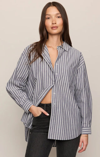 The Gallery Striped Button Up - Oxford Blue // Z Supply
