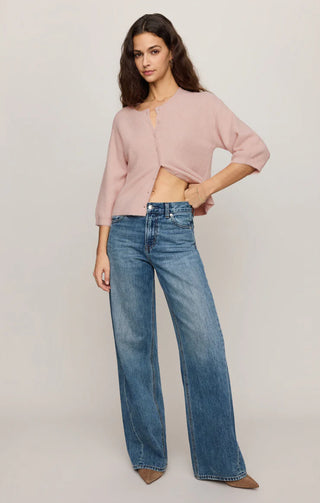 Valor Short Sleeve Cardigan - Soft Blush // Z Supply