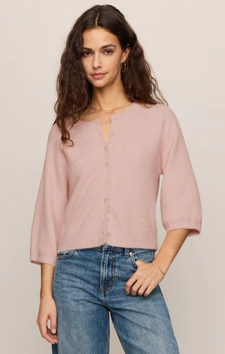 Valor Short Sleeve Cardigan - Soft Blush // Z Supply