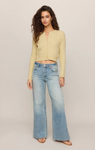 Cera Long Sleeve Cardigan - Lemon Chiffon // Z Supply
