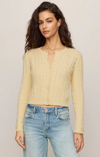 Cera Long Sleeve Cardigan - Lemon Chiffon // Z Supply