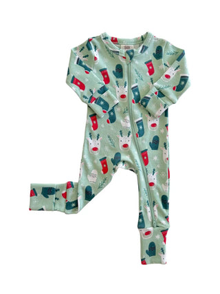 Reindeer Organic 2-Way Zip Romper