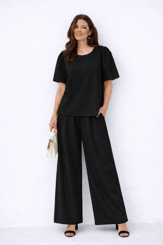 Adele Cotton Poplin Blouse - Black